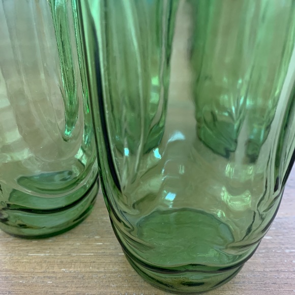 Vintage very early Anchor Hocking avocado green tumblers in excellent condition - Picture 7 of 10